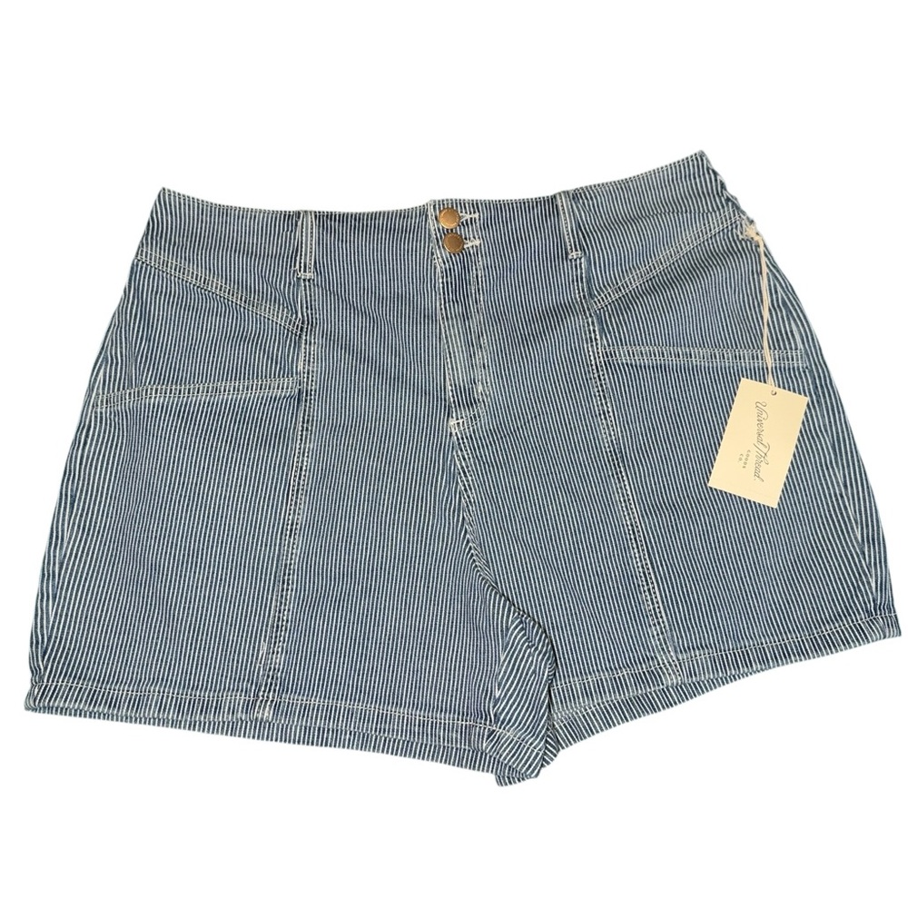 Universal Thread Blue White Pinstripe Utility Shorts | Size 14 | NWT